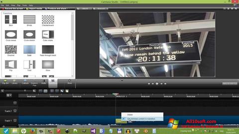 Snimak zaslona Camtasia Studio Windows 10