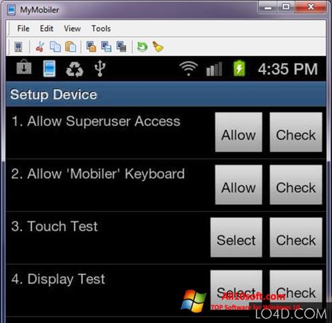Snimak zaslona MyMobiler Windows 10