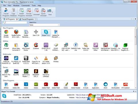 Snimak zaslona Revo Uninstaller Windows 10