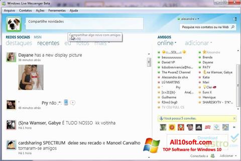 Snimak zaslona Windows Live Messenger Windows 10