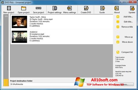 Snimak zaslona DVD Flick Windows 10