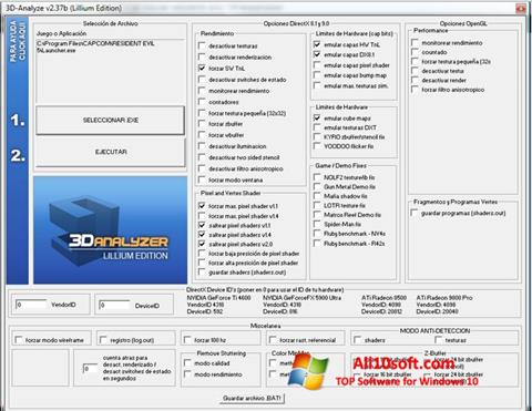 Snimak zaslona 3D-Analyze Windows 10