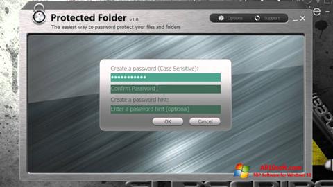 Snimak zaslona Protected Folder Windows 10