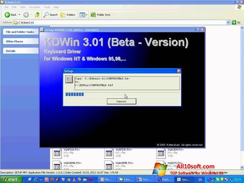 Snimak zaslona KDWin Windows 10