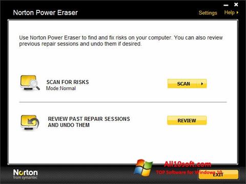 Snimak zaslona Norton Power Eraser Windows 10
