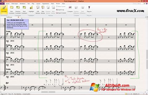Snimak zaslona Sibelius Windows 10