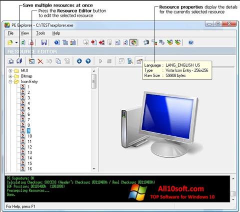 Snimak zaslona PE Explorer Windows 10