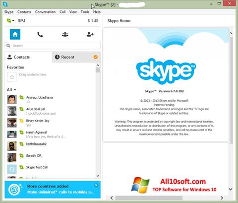 Snimak zaslona Skype Setup Full Windows 10