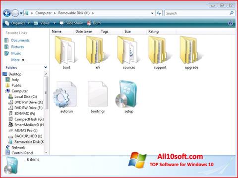 Snimak zaslona Windows 7 USB DVD Download Tool Windows 10