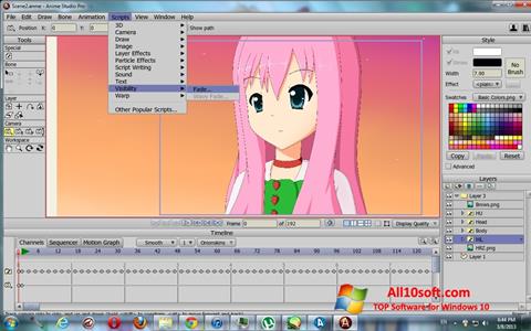 Snimak zaslona Anime Studio Windows 10