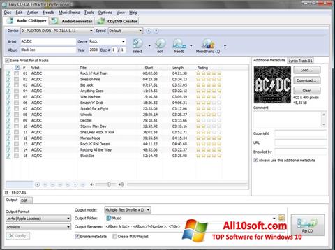 Snimak zaslona Easy CD-DA Extractor Windows 10