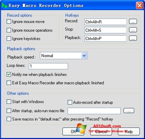 Snimak zaslona Easy Macro Recorder Windows 10