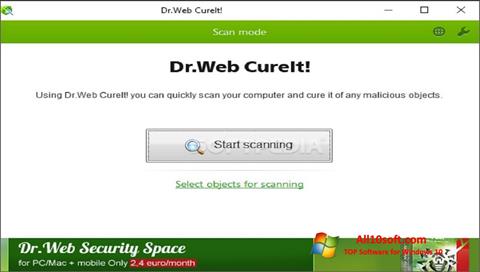 Snimak zaslona Dr.Web CureIt Windows 10