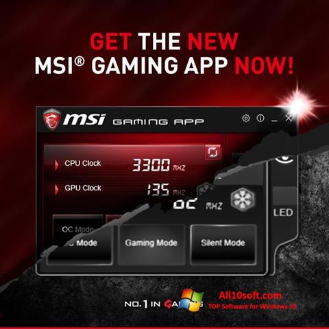 Snimak zaslona MSI Gaming App Windows 10