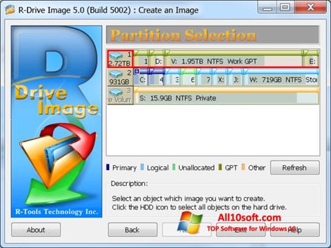 Snimak zaslona R-Drive Image Windows 10