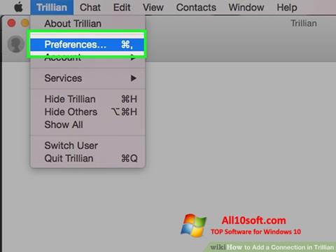 Snimak zaslona Trillian Windows 10