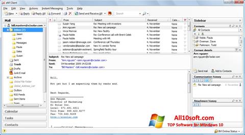 Snimak zaslona eM Client Windows 10