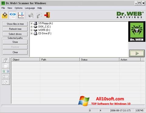 Snimak zaslona Dr.Web Windows 10