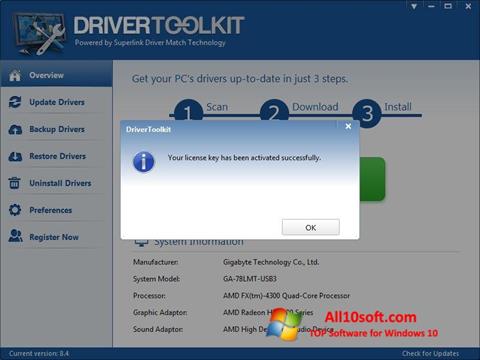 Snimak zaslona Driver Toolkit Windows 10
