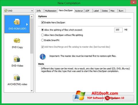 Snimak zaslona Nero Image Drive Windows 10