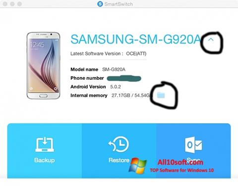Snimak zaslona Samsung Smart Switch Windows 10