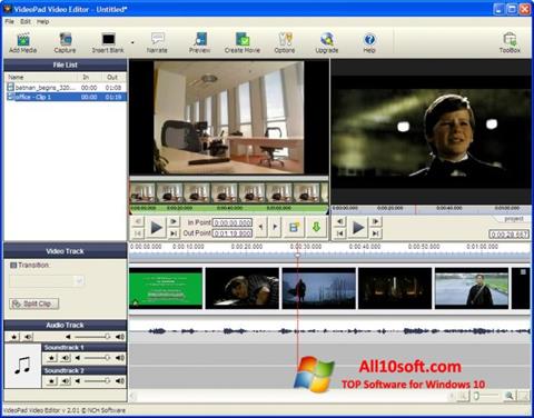 Snimak zaslona VideoPad Video Editor Windows 10