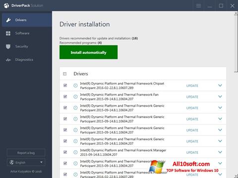 Snimak zaslona DriverPack Solution Online Windows 10