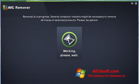 Snimak zaslona AVG Remover Windows 10