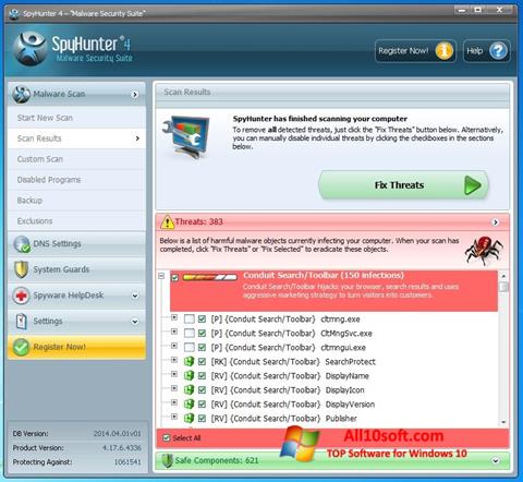 Snimak zaslona SpyHunter Windows 10