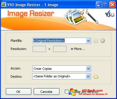 Snimak zaslona VSO Image Resizer Windows 10
