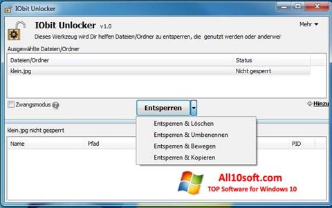 Snimak zaslona IObit Unlocker Windows 10
