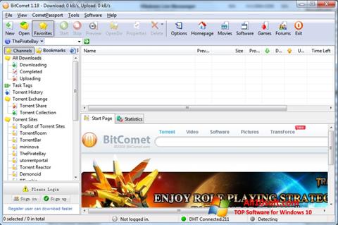 Snimak zaslona BitComet Windows 10