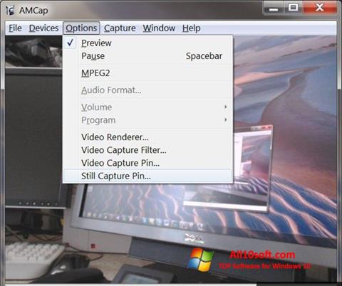 Snimak zaslona AMCap Windows 10