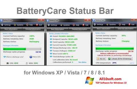 Snimak zaslona BatteryCare Windows 10