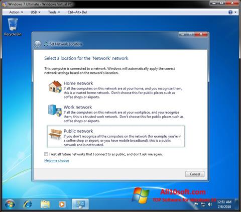 Snimak zaslona Windows Virtual PC Windows 10