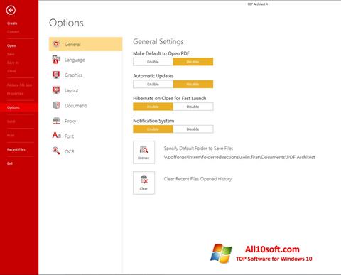 Snimak zaslona PDF Architect Windows 10