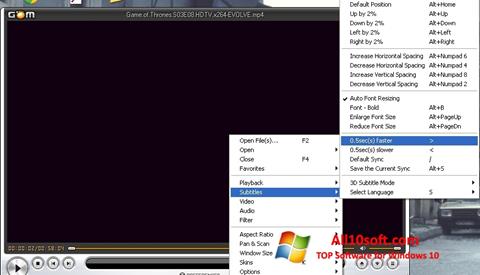 Snimak zaslona GOM Player Windows 10