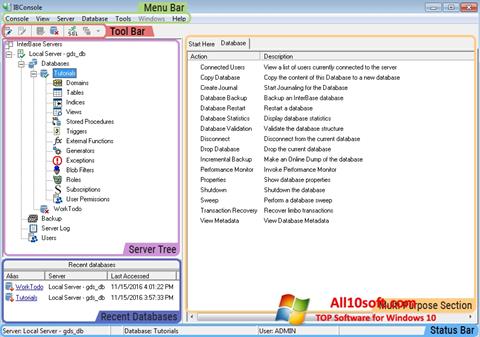 Snimak zaslona InterBase Windows 10