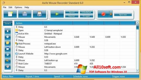 Snimak zaslona Mouse Recorder Windows 10
