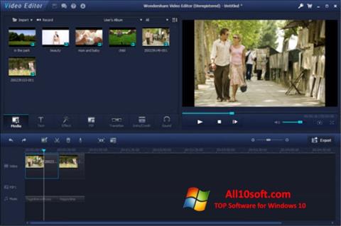 Snimak zaslona Wondershare Video Editor Windows 10