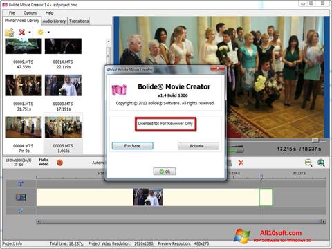 Snimak zaslona Bolide Movie Creator Windows 10