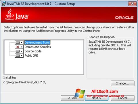 Snimak zaslona Java Development Kit Windows 10