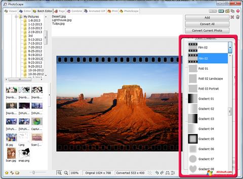 Snimak zaslona PhotoScape Windows 10