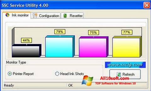 Snimak zaslona SSC Service Utility Windows 10