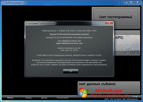 Snimak zaslona FastPictureViewer Windows 10