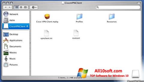 Snimak zaslona Cisco VPN Client Windows 10