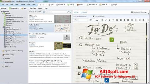 Snimak zaslona Evernote Windows 10