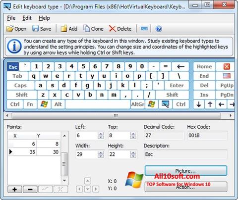Snimak zaslona Virtual Keyboard Windows 10