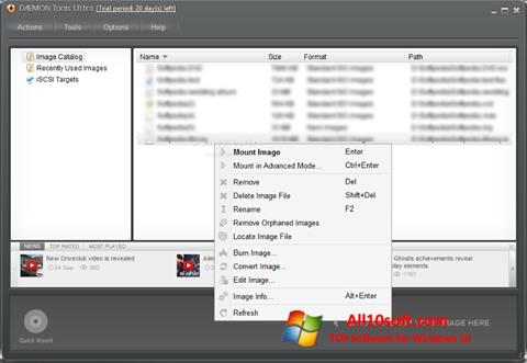 Snimak zaslona DAEMON Tools Ultra Windows 10