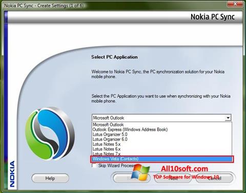 Snimak zaslona Nokia PC Suite Windows 10